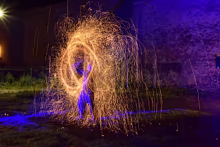 Ohňová show Pa-Li-Tchi